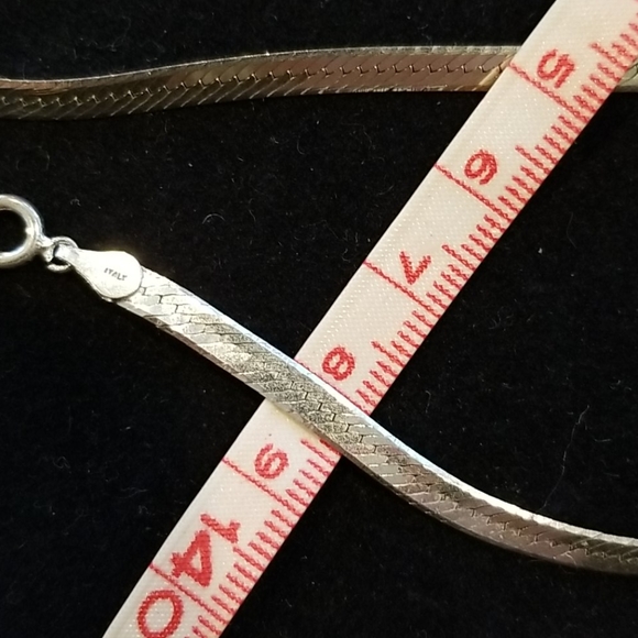 Sterling silver herringbone 24 inches chain - Picture 4 of 5